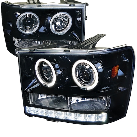 Spec-D Tuning 07-12 GMC Sierra Projector Headlight 2LHP-SIE07G-TM
